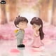 thumbnail image 4 of Mini figura de pareja de Navidad para decoración del hogar, adorno de bonsái para jardín, juguete en miniatura para niños, estatua de personas, 2 piezas, 4 of 4