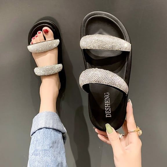 Vedolay Summer Sandals for Women 2023 Wedge Sandals for Women Hollow Out Slip On Platform Wedge Sandals,Green 7