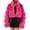 Hot Pink, variant on Odeerbi Faux Furry Coat for Women 2025 Warm Jacket Winter Solid V-neck Outerwear Pink