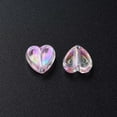thumbnail image 3 of 200 pc Transparent Acrylic Beads AB color Plated Heart Pearl Pink 7.5x8x3mm Hole: 1.8mm Acrylic, 3 of 7