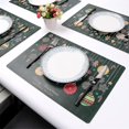 thumbnail image 2 of Tapete de mesa navideño de 4 Uds., mantel individual navideño, decoración, mantel individual navideño resistente al calor, 2 of 5