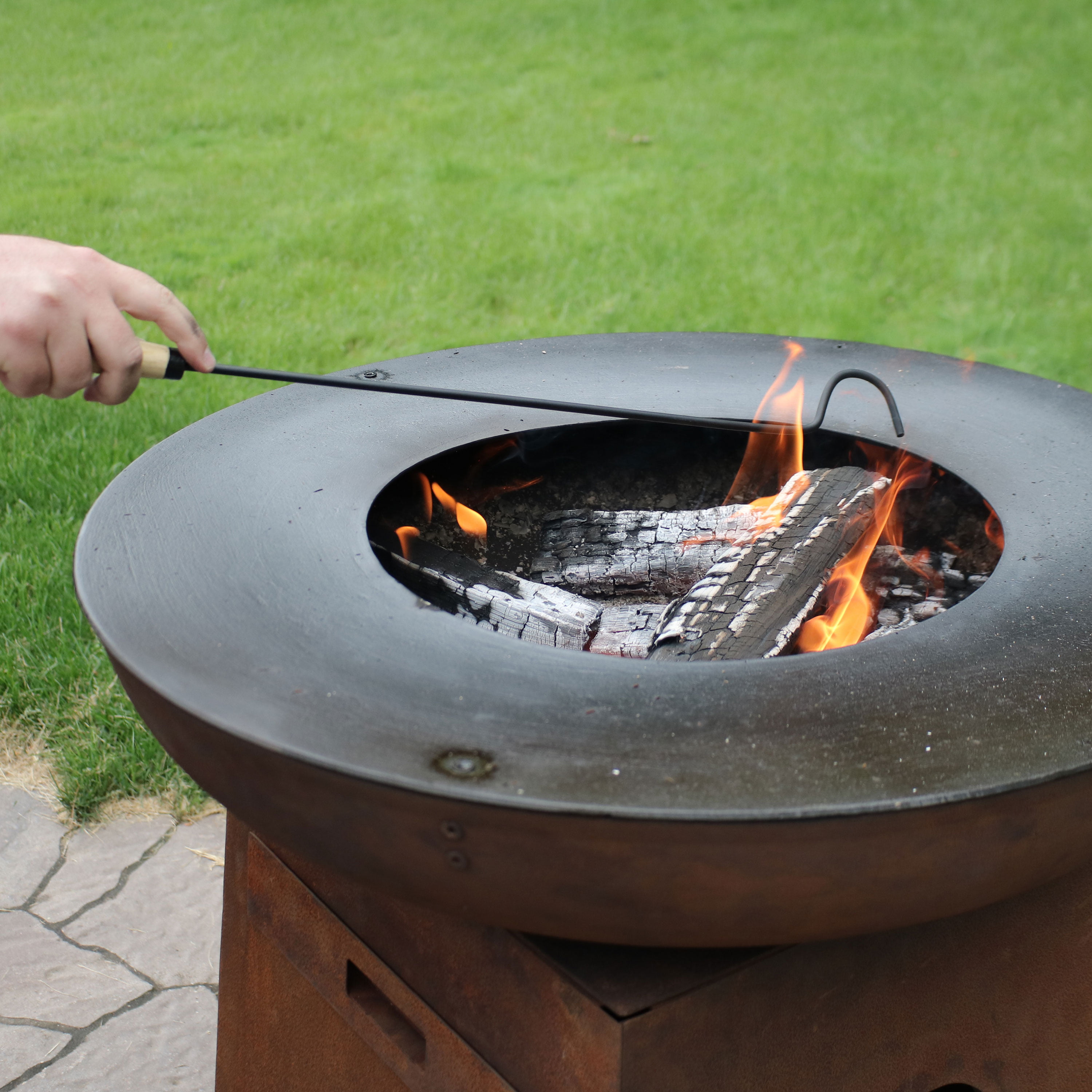 Sunnydaze Fire Pit Stick, Heat Resistant Stones For Fire Pit