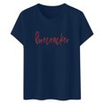 thumbnail image 3 of Chemise de Compression à Imprimé Floral à la Mode pour Femmes T-Shirt à Manches Courtes pour Femmes T-Shirt de Compression pour Célébration de Jour / T-Shirts pour Femmes Col Rond, 3 of 3