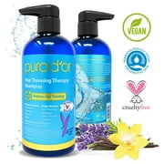 PURA DOR Hair Thinning Therapy Biotin Shampoo LAVENDER VANILLA Scent 16 Fl Oz