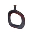 thumbnail image 1 of Benzara BM205258 Center Cut Out Aluminum Vase with Rustic Details, Bronze, 1 of 1