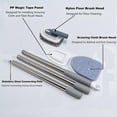 thumbnail image 3 of HUIMART 2-in-1 Tile Tub Scrubber with 50'' Extendable Long Handle Stiff Bristles Scouring Pads Microfiber for Cleaning Bathtub Shower Wall Bathroom Toilet, 3 of 12