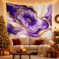 thumbnail image 3 of Amethyst Geode in Purple and Gold Swirls, Mystical Abstract for Crystal Lovers, Mineral Art, Housewarming Gift, Tapestry Wall Hanging for Bedroom and Living Room, 3 of 7