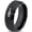 Black Bevel Tungsten, variant on Tungsten Fish Shape Typography Band Ring 8mm Men Women Comfort Fit Black Dome Polished