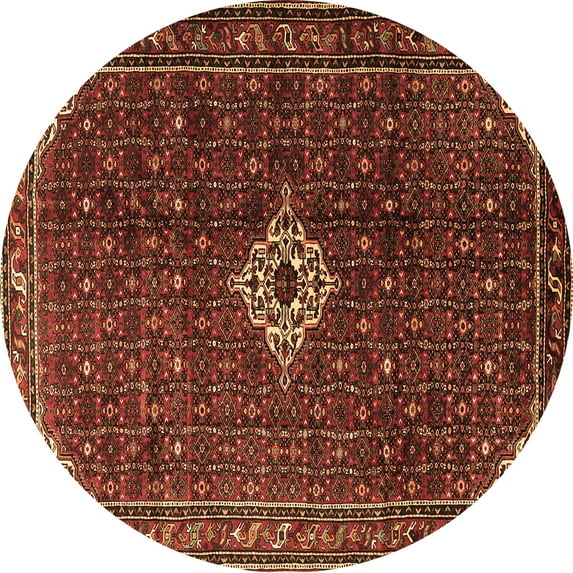 Ahgly Company Indoor Round Persian Brown Traditional Area Rugs, 3' Round