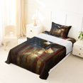 thumbnail image 5 of Manfei Safari Bald Eagle Twin Sheets,Stars Stripe Flag Bedding,Brown Gold,3pcs,1 Fitted Sheet and 1 Pillowcase, 5 of 6