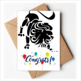 thumbnail image 1 of Constellation Leo Signe du Zodiaque Cartes de Mariage Félicitations Enveloppes de Voeux, 1 of 3