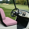 thumbnail image 3 of Yuyamidu Pink Polka Dots Golf Cart Seat Covers for Women Club Car Backrest Bottom Seat Cover 2 Pack Soft Golf Cart Seat Protector Cute Golf Cart Accessories, 3 of 7