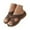 A-Coffee295, variant on Womens Flat Slide Boho Supple Relaxed Open Toe Crisscross Strap Soft Footbed Perforated Flat Slide Summer Casual Outing Sandals