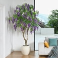 thumbnail image 5 of 8ft Artificial Flower Tree with 18 inch White Planter, Tall Fake Matthiola incana Trees for Indoor, Faux Tree with Matthiola incana, Large Flower Plants for Home Decor, 5 of 8