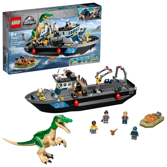 LEGO Jurassic World Baryonyx Dinosaur Boat Escape 76942 Building Kit; Cool Toy Playset for Creative Kids; New 2021 (308 Pieces) LEGO -