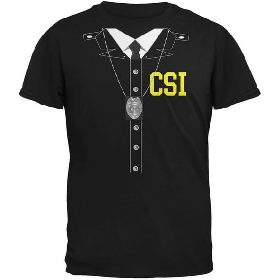 Halloween Crime Scene Investigator Costume Black Youth T-Shirt - Youth X-Large