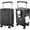 Black, variant on Carry on Luggage, 24 Inch Expandable Hard Shell Suitcases with Spinner Wheels, Airline Approved Travel Luggage with TSA Lock, Lightweight Rolling Suit Case with USB Port, Cup Holder - Graphite