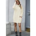 thumbnail image 4 of LAICAIW Robe Chandail Longue Ample à Col Roulé Oversize pour Femmes, 4 of 7