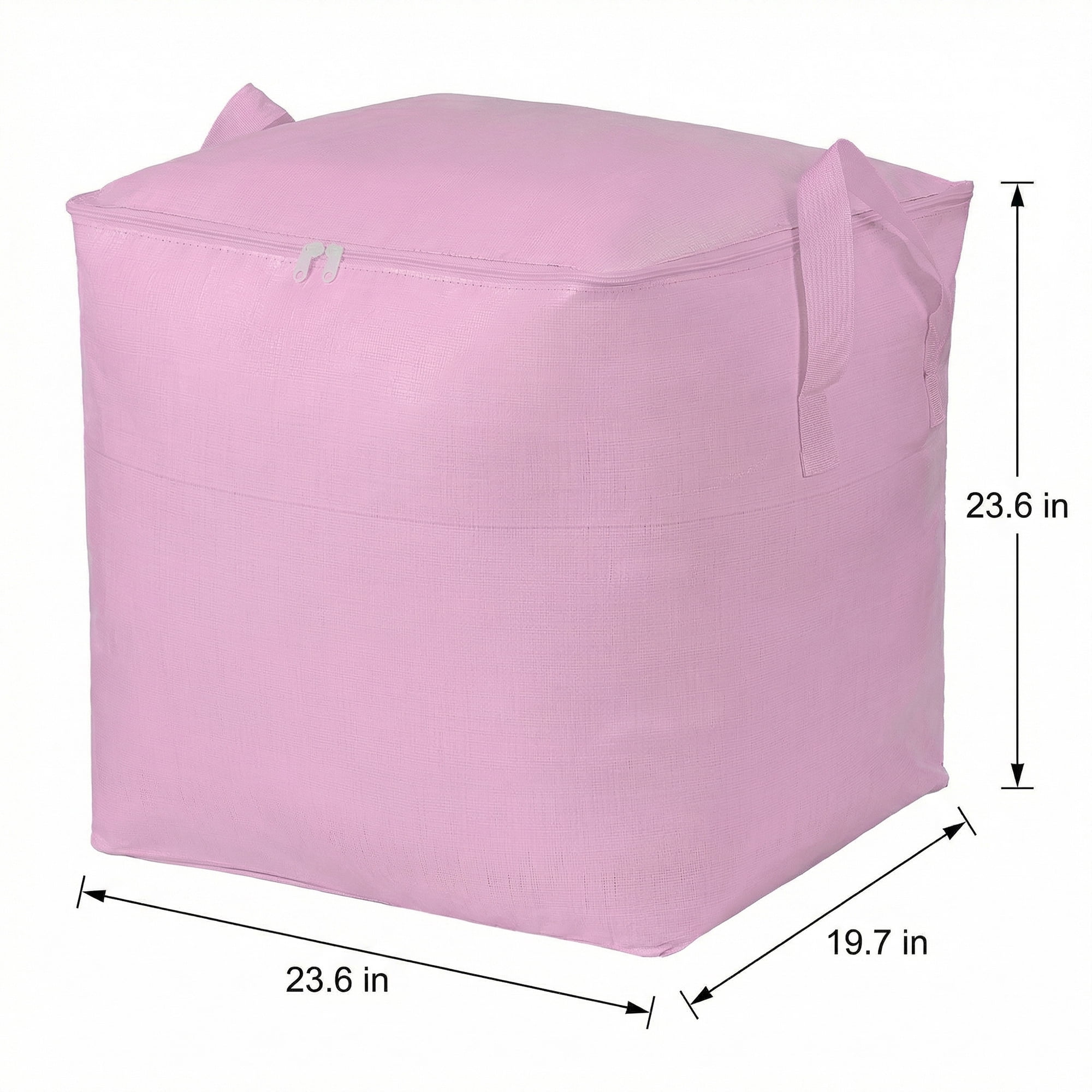 Unique Bargains Clothes Storage Bag with Handles Pink 23.6"x19.7"x23.6"