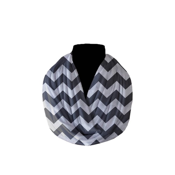 Cotton Blend Infinity Scarf Chevron Print
