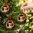 thumbnail image 4 of KeirineCC Animal Ornaments for Christmas Tree,Christmas Ornaments 2025 Forest Little Animals,Christmas Tree Dog Pattern Acrylic Ornament,Oval Forest Animal Hanging Decor Gift for Animal Lovers,#C, 4 of 9