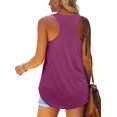 thumbnail image 2 of Womens Racerback Tank Tops Loose Fit Causal Summer U Neck, 2 of 5