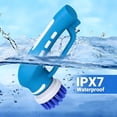 thumbnail image 5 of Cordless Electric Spin  with 6 Brush Heads & 2 Rechargeable , Power  for Shower Tile Grout Tub Bathroom Cleaning, IPX7  Handheld, 5 of 6