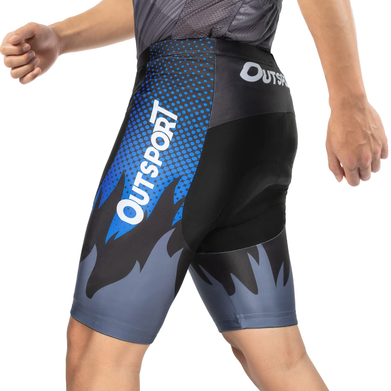 Hiauspor Men's MTB Mountain Bike Shorts with Detached Padded Underwear Lightweight Biking Cycling Ridding Shorts Loose-fit 