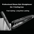 thumbnail image 2 of Professional Steam Hair Straightener Curling Iron 450℉ Fast Heating Ceramic 2in1 Hair Straightening Curler Flat Iron Steampod (no box hav gifts,us), 2 of 7