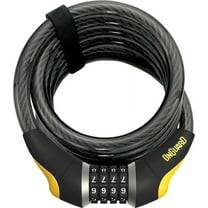 OnGuard Doberman Combo Cable Lock: 6' x 15mm, Gray/Black/Yellow