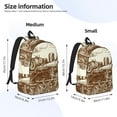 thumbnail image 2 of Balery Train Mochila Clásica Impresa Básica para Viaje, Mochila Escolar Resistente al Agua, Mochila de Lona con Correas Ajustables-Small, 2 of 5