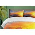 thumbnail image 4 of Ambesonne Tropical Duvet Cover Set, Colorful Sunset Sky, 2-Calking, Orange Blue, 4 of 7