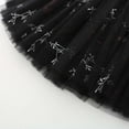thumbnail image 7 of Letdown Girls Elastic High Waisted Embroidered Mesh Patchwork Casual Summer Flowy Midi A-line Skirts Ballet Skirts (#01-Black,2-3 Years), 7 of 7