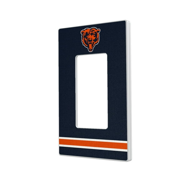 Chicago Bears Stripe Single Rocker Light Switch Plate
