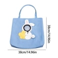 thumbnail image 2 of Pet Carrier Canvas Shoulder Tote Bag Portable Dog Bag Carrier for Small Dogs & Cats 3D Plush Character Design Lightweight Handheld Purse for Walking Shopping Travel Outdoor Trips,A, 2 of 5