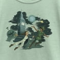 thumbnail image 2 of Girl's Peter Pan & Wendy Animated Flying Scene  Graphic Tee Mint Medium, 2 of 4
