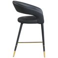 thumbnail image 4 of Meridian Furniture Destiny Black Vegan Leather Stool, 4 of 7