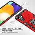 thumbnail image 3 of Xhy Samsung Galaxy A13 5G Case with Screen Protector Shockproof Ring Stand Cover Magnetic Metal Kickstand Holder Drop Protection [Red], 3 of 8