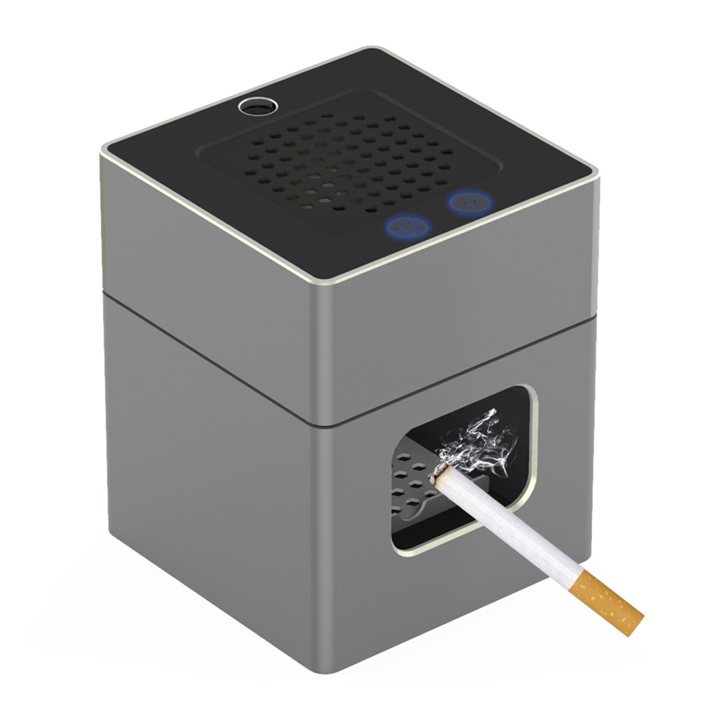 Aluminum Alloy Smoke Grabber 3 in 1 Smokeless Purifiers Ashtray with Filter for Home and Office