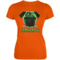 thumbnail image 1 of Halloween Franken Pug Chien Orange Juniors T-Shirt Doux, 1 of 1