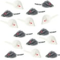 thumbnail image 1 of Yangbaga Fur Mice Rattle 14 Pack Cat Toys Rainbow Mice For Cats And Kittens (14 Pcs Blk&Wht), 1 of 5