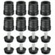 thumbnail image 1 of 8 Paquete de insertos para tubos redondos con pies niveladores, para tubo redondo de 19mm/0.75" OD, rosca M6, muebles de plástico negro, 1 of 7