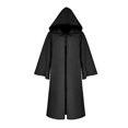 thumbnail image 4 of Capa con capucha medieval de Halloween para adultos, capa larga de vampiro de la muerte, disfraz de diablo, poncho, túnica de hechicero, disfraz de mago, disfraz de cosplay gótico para carnaval, 4 of 5