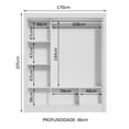 thumbnail image 3 of Ropero Closet Madesa Monaco 3 Puertas Corredizas 2 con Espejo Blanco 10932E, 3 of 7