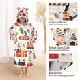 thumbnail image 3 of FORMRS Wearable Blanket Hoodie with Sleeves for Kids Cozy Flannel Sweatshirt, Christmas Gift Train, 3 of 7