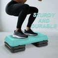 thumbnail image 3 of FlexWave 28-inch Aerobic Step Platform, Adjustable Fitness Stepper with 4 Adjustable Step Risers, Aerobics Stepper Workout Stepper for Aerobic Strength and Training in Home Gym, Blue, 3 of 7