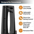 thumbnail image 6 of Lasko 28" Bladeless Ceramic Tower Electric Space Heater with Remote Control, Black, CW210, 6 of 14