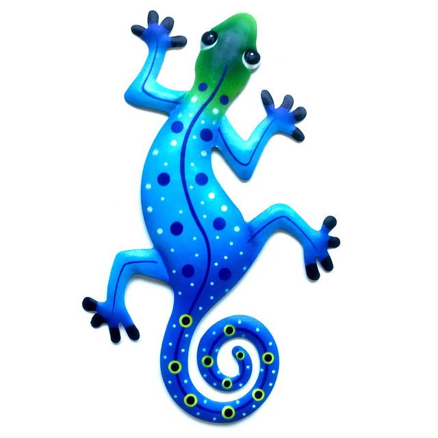 Decoración De Arte De Pared De Gecko De Metal Escultura Colgante Al Aire Libre Para El Dormitorio En Casa Sala De Estar Jardín De Oficina matsuzay HA043467-01