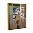 thumbnail image 5 of Stupell Industries Chickens Strolling Through Farmhouse Doorway Contemporary Strokes Painting Metallic Gold Floating Framed Canvas Print Wall Art, Design by Lisa Timmerman, 5 of 5