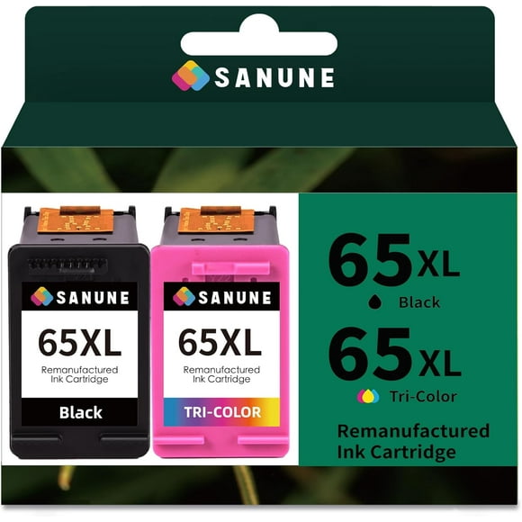 UTAH-65XL Ink Cartridges Remanufactured for HP 65 65XL Ink Cartridge for HP DeskJet 3772 3755 3722 3752 3700 2600 2622 2640 2652 Envy 5055 5000 5070 5052 5010 5014 Printer (1 Black, 1 Tri-Color)